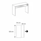 Console Desk in Smoked Glass with Drawer Made in Italy - Mantra Viadurini