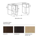 Console Desk in Extra-clear Glass and Wood Made in Italy - Damiano Viadurini