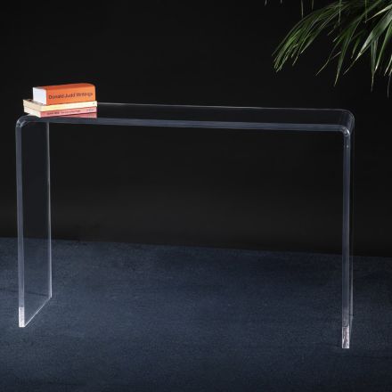 Living Room Console in Minimal Transparent Acrylic Crystal - Amedea Viadurini