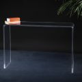 Living Room Console in Minimal Transparent Acrylic Crystal - Amedea