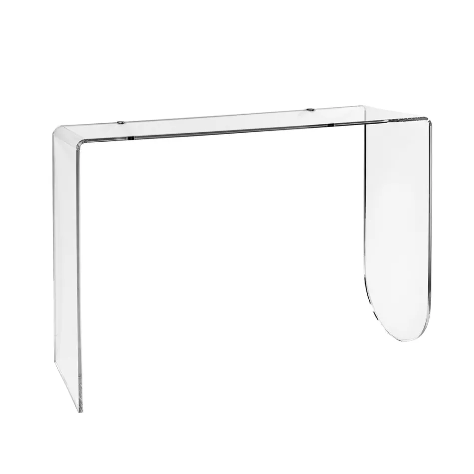 Alarico Transparent Plexiglass Console Table with a Modern Design Made in Italy Viadurini