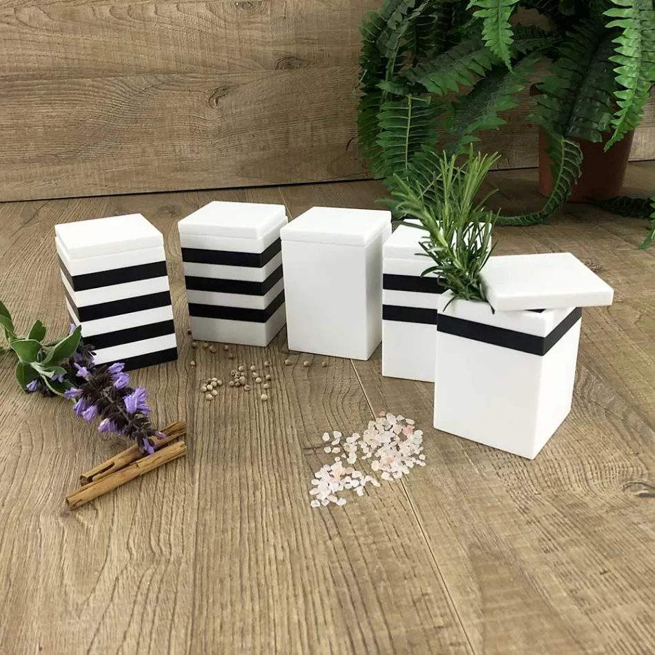 Spice Container with Italian High Quality Corian Cap - Spicy Viadurini