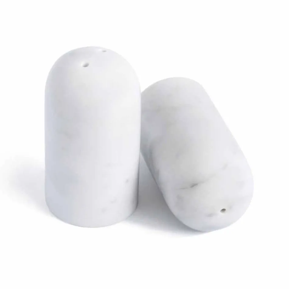 Salt and Pepper Containers in Carrara and Marquinia Marble Made in Italy - Xino Viadurini