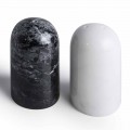 Salt and Pepper Containers in Carrara and Marquinia Marble Made in Italy - Xino