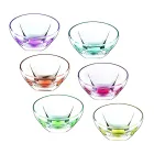 Fruit or Ice Cream Cups in Colored Eco Crystal 13 Pieces - Amalgam Viadurini