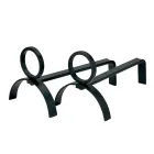 Pair of Metal Fireplace Andirons Height 21 cm Made in Italy - Sari Viadurini