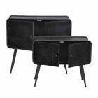 Pair of Industrial Style Sideboards for Living Room Modern Design in Iron - Cuna Viadurini