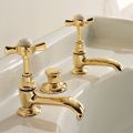 Pair of Vintage Brass Basin Faucets Made in Italy - Katerina