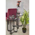 Pair of Round Coffee Tables in Iron and Glass Modern Design - Ezra Viadurini