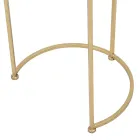 Pair of Round Coffee Tables in Glass and Golden Iron - Avola Viadurini