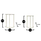 Pair of Round Coffee Tables in Glass and Golden Iron - Avola Viadurini