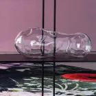 Pair of Transparent Blown Glass Decorative Vases, Made in Italy - Pedro Viadurini