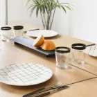 Pair of Trays in Black or Gold Lacquered Steel Modern Design - Savona Viadurini