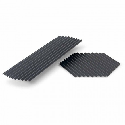 Pair of Trays in Black or Gold Lacquered Steel Modern Design - Savona Viadurini