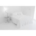 Double Bedspread in Linen and Cotton with Elegant Luxury Embroidery - Patrizio Viadurini