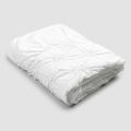 Queen Bed Cover in Linen and Cotton with Elegant Luxury Embroidery - Patrizio