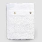Double Duvet Cover in Linen with Lace Drops Storage Bag - Amadeus Viadurini