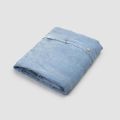 Light Blue Linen Double Duvet Cover with Buttons and Flat - Ljuba