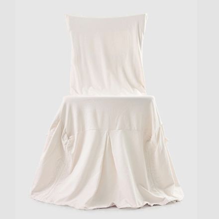 Elegant Chair Cover for the Living Room in Colored Cotton with Backrest - Filippa Viadurini
