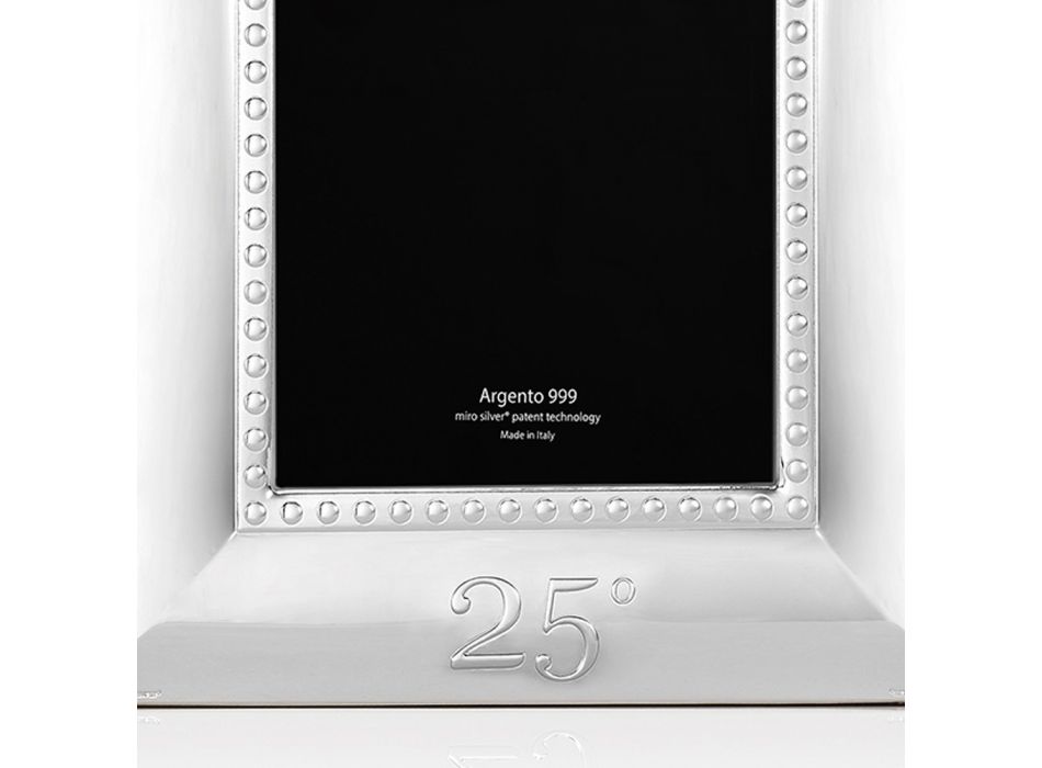 Luxury Silver Photo Frame for Anniversary 25 or 50 Years - Sallustio Viadurini