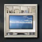 Wall-mounted plasma holder frame handmade in Italy Mirko Viadurini