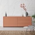Sideboard 1 Door and 3 Drawers in Ecological Luxury Wood Made in Italy - Lidia