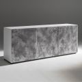 3-Door Sideboard with 3 Internal Shelves in Wood and MDF - Pesci