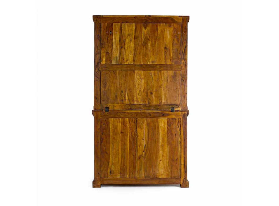 High Classic Style Sideboard with Solid Acacia Wood Structure - Umami Viadurini