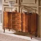 Classic 2 Doors and 4 Drawers Wooden Sideboard Made in Italy - Windsor Viadurini