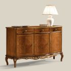 Classic Indoor Sideboard in White or Walnut Wood Made in Italy - Chantilly Viadurini