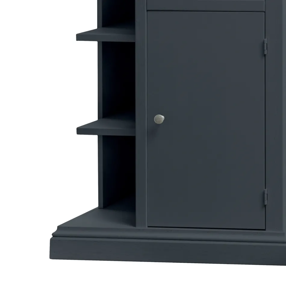 Sideboard with 1 Door, 1 Drawer and 3 Open Compartments Made in Italy - Hoder Viadurini