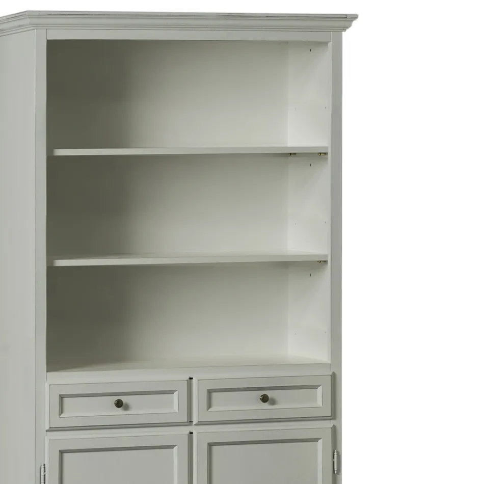 Sideboard with 2 Doors, 2 Drawers and 2 Open Shelves Made in Italy - Camene Viadurini