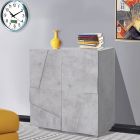 Sideboard with 2 Doors for Living Room in Melamine Made in Italy - Naditza Viadurini