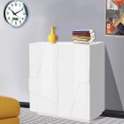 Sideboard with 2 Doors for Living Room in Melamine Made in Italy - Naditza Viadurini