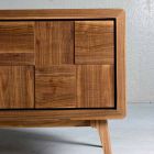 Nensi sideboard with 3 doors in modern design solid walnut wood Viadurini