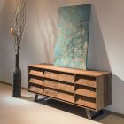 Living Room Sideboard with 2 Central Doors and 6 Side Drawers - Slide Viadurini