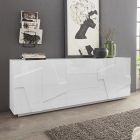 Living Room Sideboard with 4 Doors and 3 Drawers Made in Italy - Naditza Viadurini