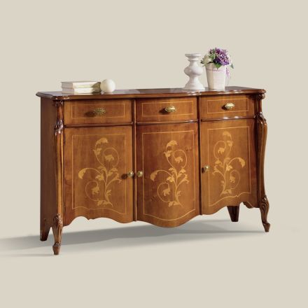 Living Room Sideboard in Walnut or White Wood Made in Italy - Ottaviano Viadurini