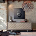 Contemporary design sideboard Teresa in solid wood, L192 x W 50 cm