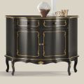 Luxury Sideboard with 2 Doors and 1 Wooden Drawer Made in Italy - Leonor