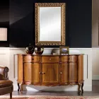 Luxury Sideboard with 3 Doors and 3 Wooden Drawers Made in Italy - Leonor Viadurini