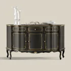 Luxury Sideboard with 3 Doors and 3 Wooden Drawers Made in Italy - Leonor Viadurini