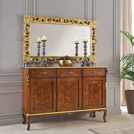 Luxury Wooden Sideboard with Doors and Drawers Made in Italy - Cheverny Viadurini