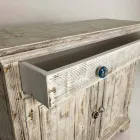 Solid Spruce Wood Sideboard with Internal Shelves Made in Italy - Pierrot Viadurini