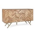Sideboard in Acacia Wood with 2 Doors and 3 Drawers Design Homemotion - Carla