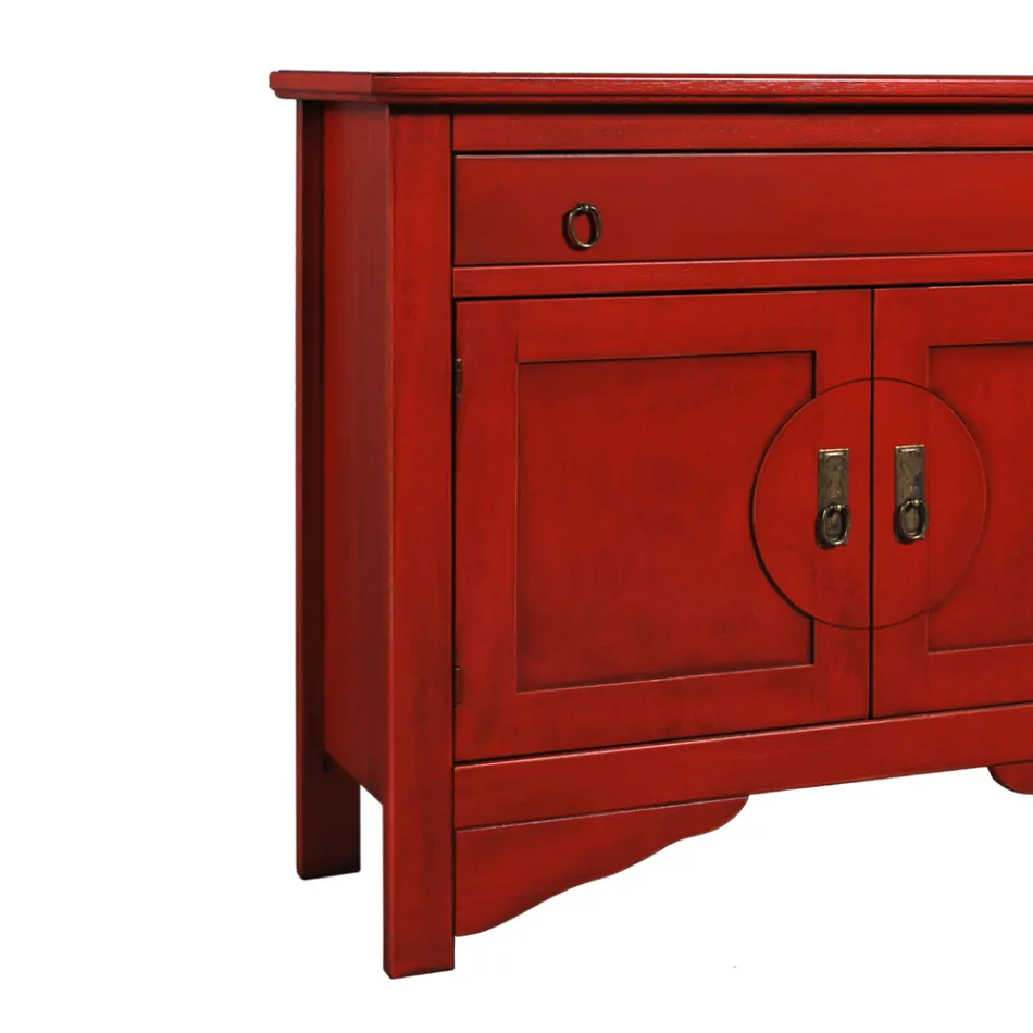 Wooden Sideboard of Different Finishes Made in Italy - Ashvin Viadurini