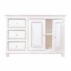 Sideboard in Rustic Style White Painted Solid Mango Wood - Renga Viadurini