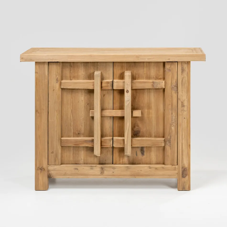 Natural Aged Pine Sideboard with 2 or 4 Doors - Aituno Viadurini