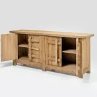 Natural Aged Pine Sideboard with 2 or 4 Doors - Aituno Viadurini