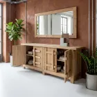 Natural Aged Pine Sideboard with 2 or 4 Doors - Aituno Viadurini